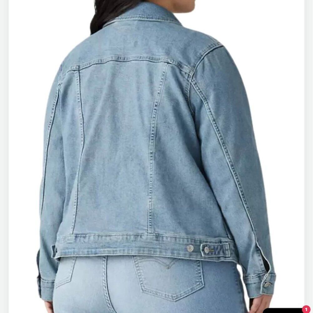 Levi's NWT Sz 4X Jeanie Medium Wash Plus Slim Fit Original Trucker Jean Jacket - Picture 11 of 11